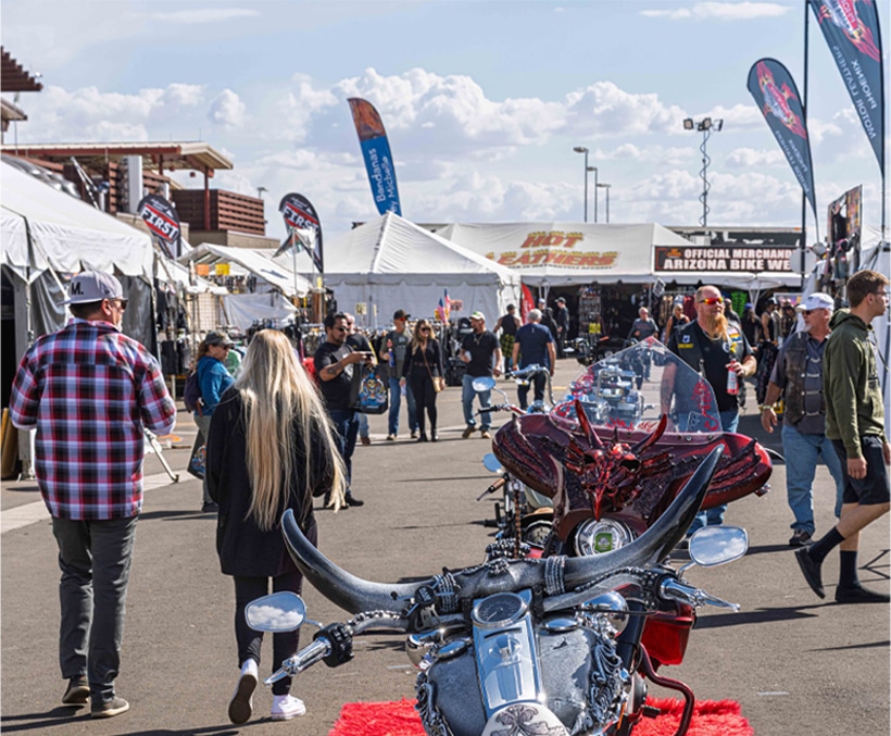 Custom Harley Bike At Arizona Bike Week